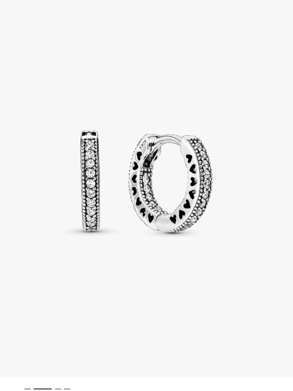 PANDORA Silver Pave Double Band Ring with Clear Stones